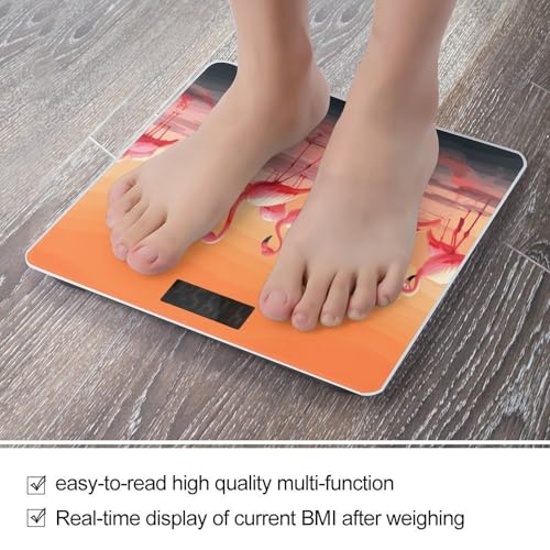 Báscula digital de baño con vidrio templado y pantalla LED miniatura 5