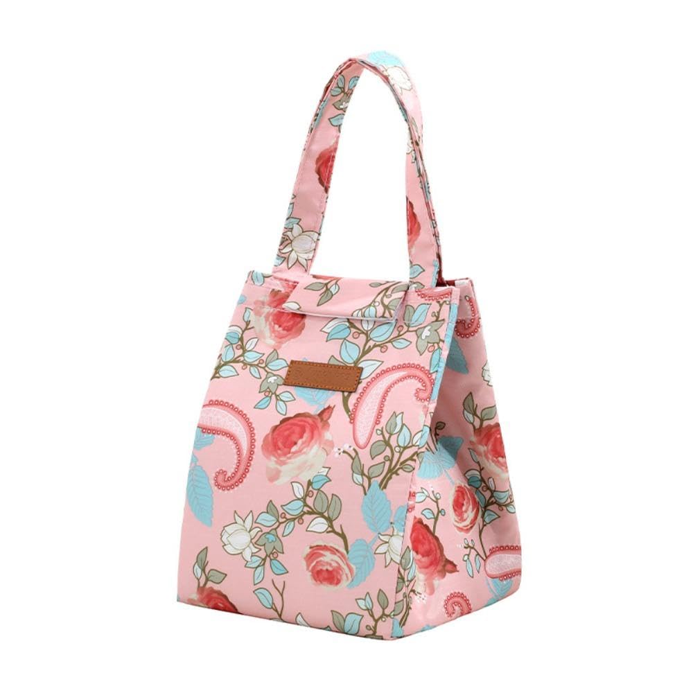 Pink Flowers Big Size Lunch Bag for Office, School, Picnic, College |Inulated Lunch Bag |Return Gifts for Kids, Adults (B0CRZ4F3CM) Amazon Price History, Amazon Price Tracker