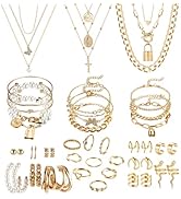 XFSRG Damen Schmuckset Blumen Halskette & Ohrringe - Elegant Für Hochzeit & Partys