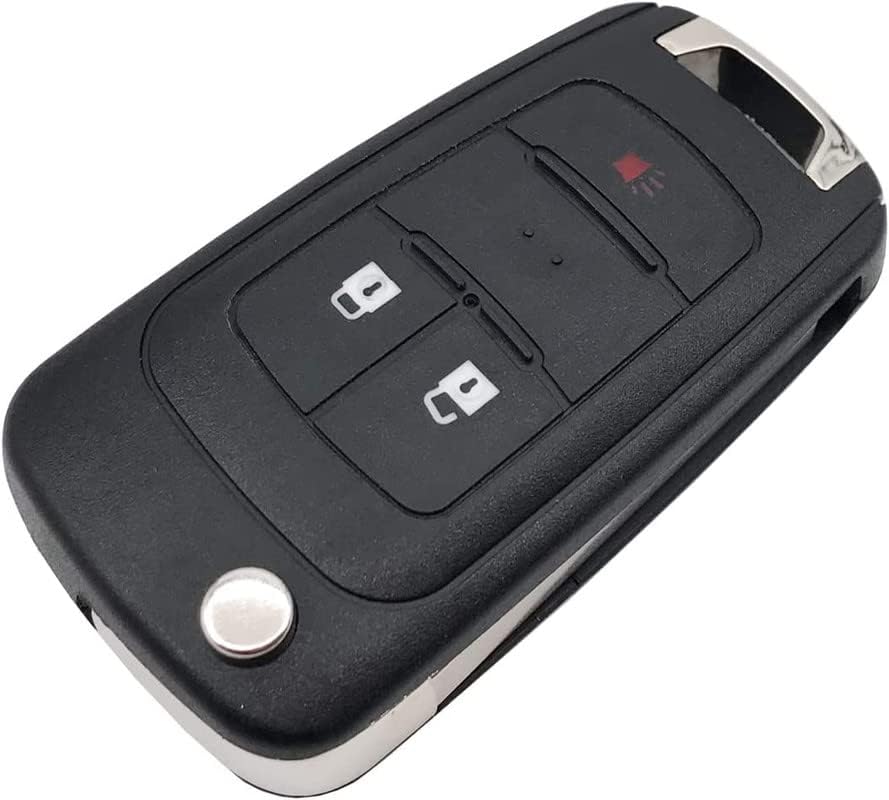 Horande Folding Flip Replacement Key fob Cover Case fit for Chevy Cruze Malibu Equinox Sonic Terrain Keyless Entry Key Fob Shell OHT01060512