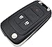 Keyless Entry Key Fob Case Folding Replacement Key fob Cover Shell fits for GM Chevy Equinox Sonic Terrain 2010-2017 OHT01060512 No Chip
