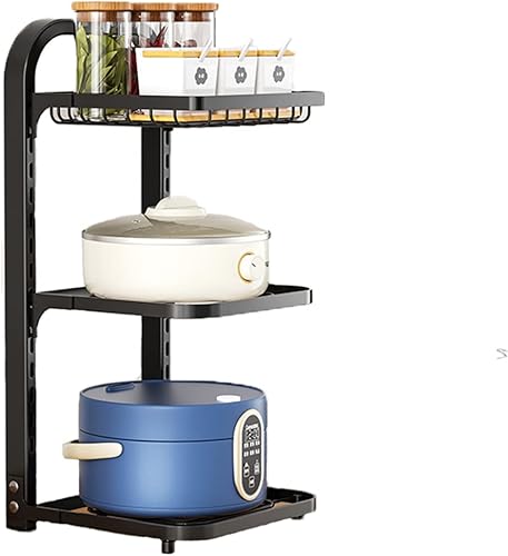 Miniatura 10 de Estante de almacenamiento multifuncional de la tabla de la parte superior de la tabla estante de almacenamiento de la cocina de múltiples capas (2