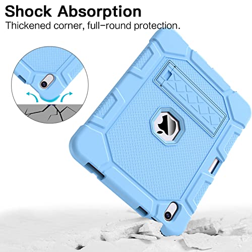 Image of Azzsy Case for iPad (A16) 11th Generation 11 Inch 2025 / iPad 10th Generation 10.9 Inch 2022, [Built-in Pencil Holder] Heavy Duty Shockproof Rugged Protective Case, Sky Blue