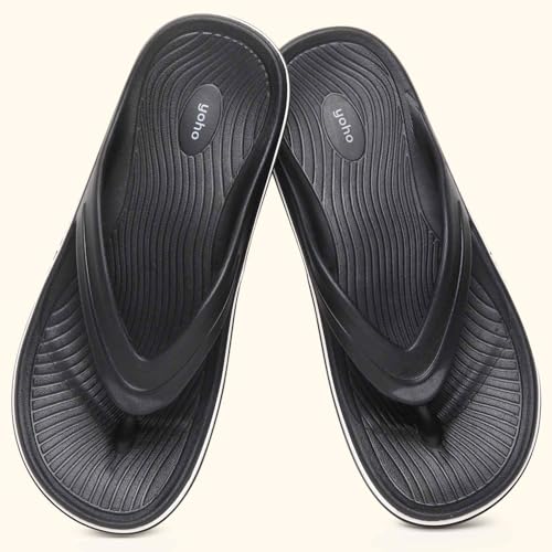 Image of YOHO Grip Orthopedic Slippers for Men | Waterproof Monsoon Footwear | Footpharma Footbed & TripleDense Foam | Anti-Skid Chappals