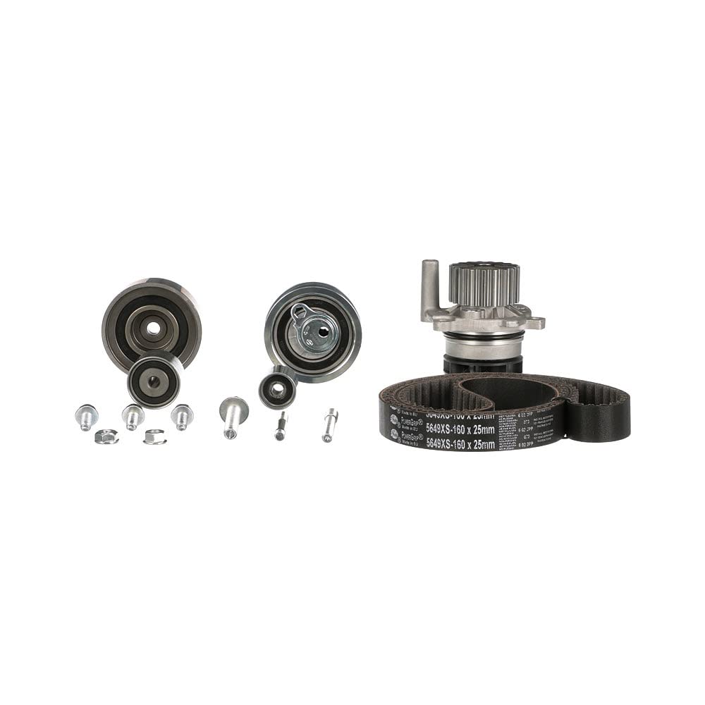 GATES KP25649XS-1 Wasserpumpe + Zahnriemensatz Zähnezahl: 160 25 mm mit Wasserpumpe Kompatibel mit VW Golf 6 5K1