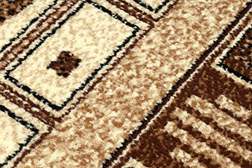 Alfombra de pasillo moderna rugsx DZETA beige para pasillos y entradas 7