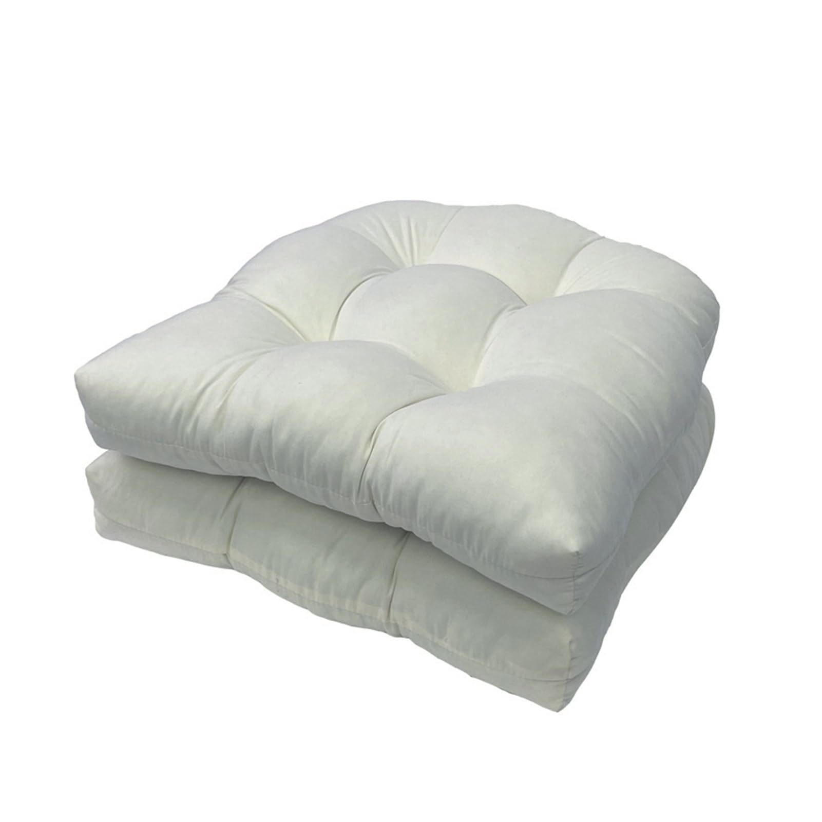 FYHTC 2 Pieces Replacement Cushions U-shaped Cushion Sofa Rattan Chair Cushion California Armchair Sofa Rattan Garden Cushion Seat Pad(Off-white)