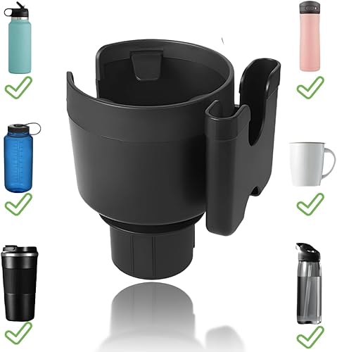 Miniatura 6 de Adaptador de portavasos para tazas grandes, adaptador de expansor multifuncional 2 en 1 con soporte para teléfono para botellas de 20 a 40 onzas y
