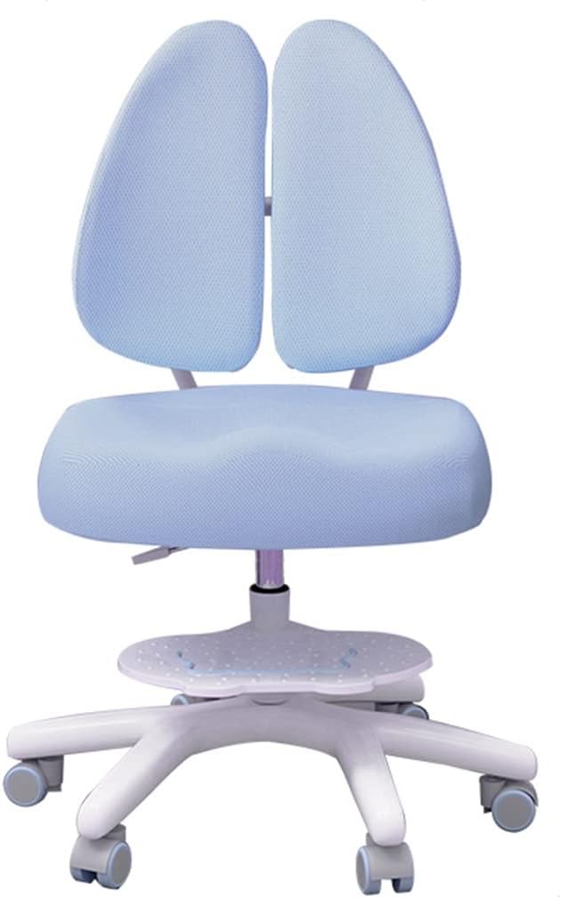 Task Chair for Kids, Kids Desk Chair with Brake Wheel, Small Computer Desk Chair Children Student Chair with Foot Rest, Adjustable Swivel Chair for School (Color : /Blue, Size : A)