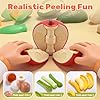 CUTE STONE 70+ PCS Kids Play Kitchen Accessories, Pretend Cooking Toys with Peelable & Cuttable Play Food, Cookware, Tableware & Utensils, Shopping Basket, Tray, Educational Gift for Girls & Boys #3