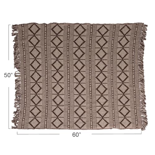 Couvre-lit en coton motif losanges pour une touche bohème chic
