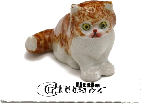 Little Critterz Gato - Princesa de gatito persa - Decoración para el hogar, regalos de cumpleaños, figura de porcelana en miniatura