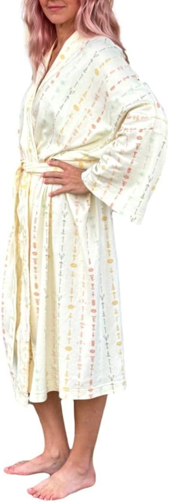 Cat & Dogma 100% GOTS Organic Cotton Robe, One Size Fits Most, Lounge, Everyday, Casual, Bath