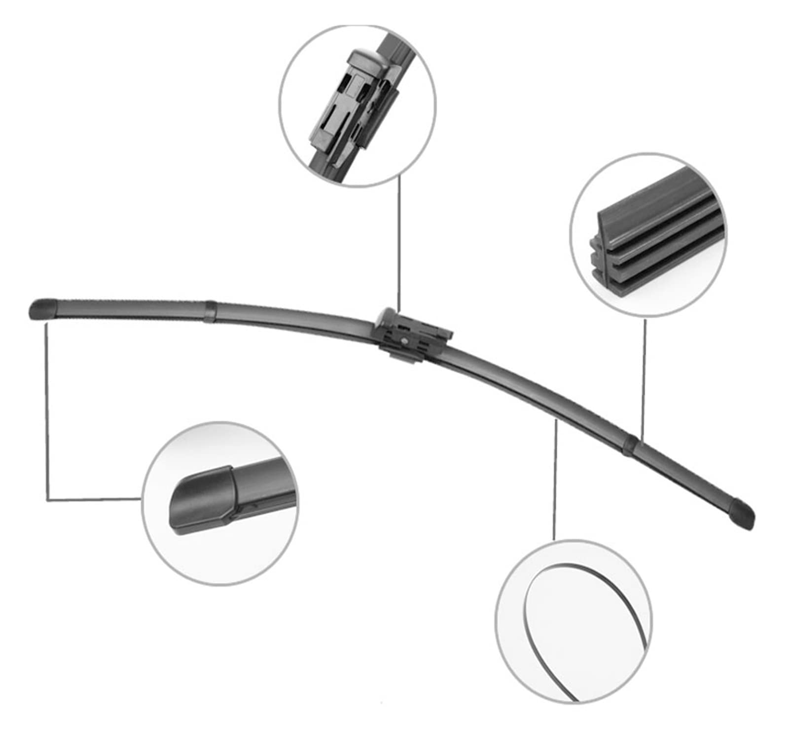 Escobilla Limpiaparabrisas Delantera Para 5C6 para 6 para Mk6 para A6 autopartes limpiaparabrisas de coche 2014 2015 2016 2017 2018 2011 2012 2013.