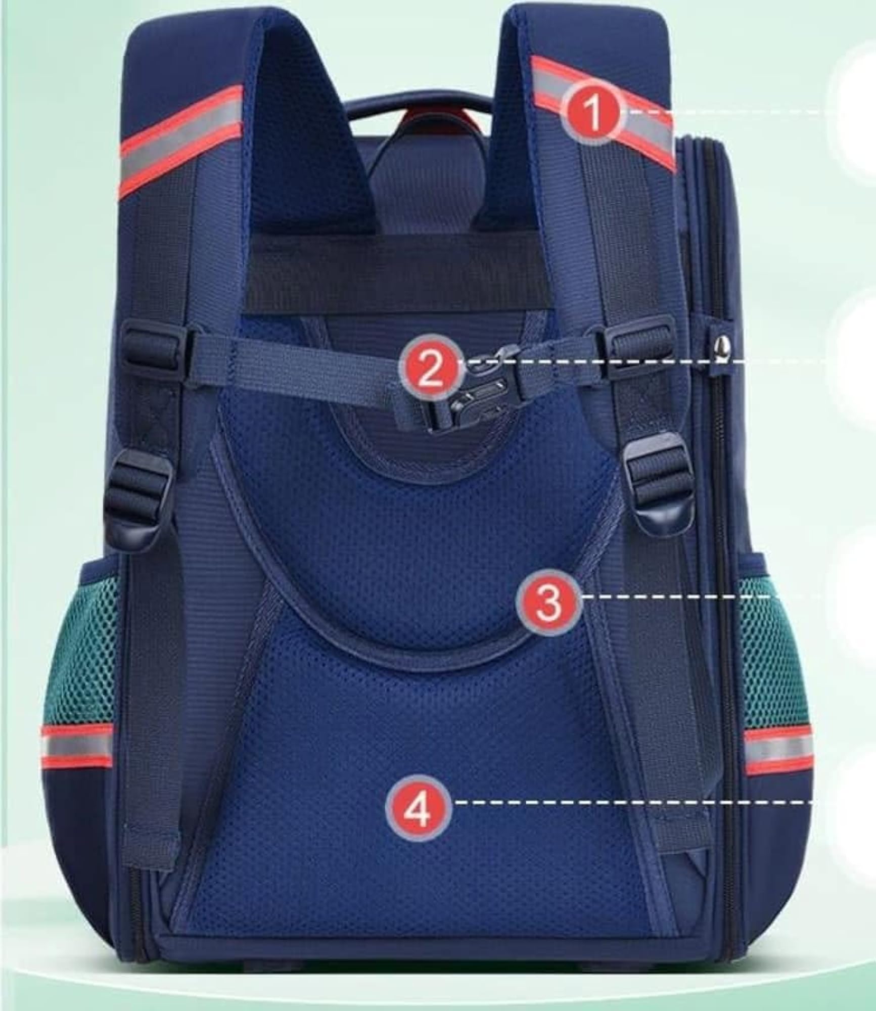 Anime Demon Theme Kids School Backpack