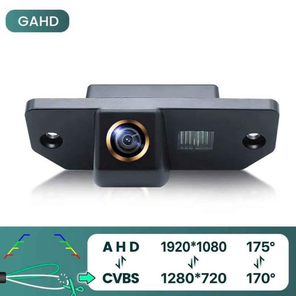 Caméra de Sécurité Voiture HD 1080P pour Focus 2 Sedan 2005-2011 C-Max Mondeo, Caméra de Recul Étanche IP68 avec Vision Nocturne et Grand Angle, CVBS-AHD720P