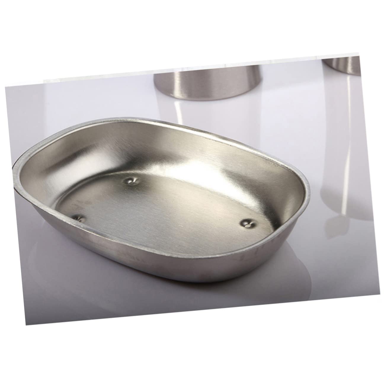 Ciieeo Jabonera de Acero Inoxidable de Doble Capa 3 Unidades con Drenaje para Baño Y Cocina.