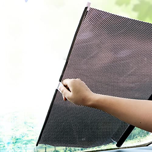Écran solaire de voiture Ventouse pare-soleil solaire de rideau de voiture Balcon rétractable automatique Store Enrouleur Salle de Bains Isolation Thermique...