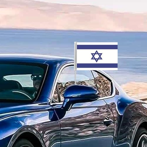 Banderas de Israel 12x18in impermeables con doble costura para ventanilla 7