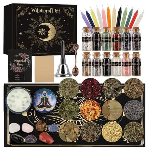 Wiccan Supplies Kit with 61 PCS