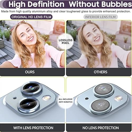 Image of Camera Lens Protector Compatible for Iphone 15 /15 Plus Blue Pack of 1