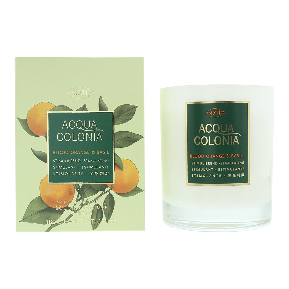 4711 Acqua Colonia - Vela de naranja sanguina y albahaca, 180 g