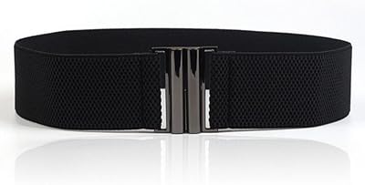 YYXR Womens Black Vintage Plus Elastic Stretchy Waist Cinch Trimmer Belt