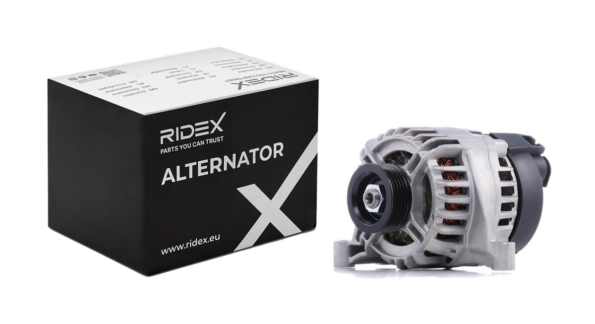 RIDEX Alternateur 12V, 70A, 71721122 71722864 71783771 Compatible avec FIAT 500 3 portes 312 Panda II 5 portes 169 Grande Punto 3/5 portes 199 Punto II 3/5 portes 188, ALFA ROMEO MITO 955
