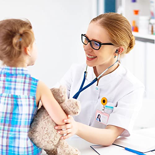 Tenare TENARE-BADGE HOLDERS-376 3 Pieces Felt Cute Badge Nurse Reel Retractable Badge Holder Flamingo Name Id Badge Clip thumb #6