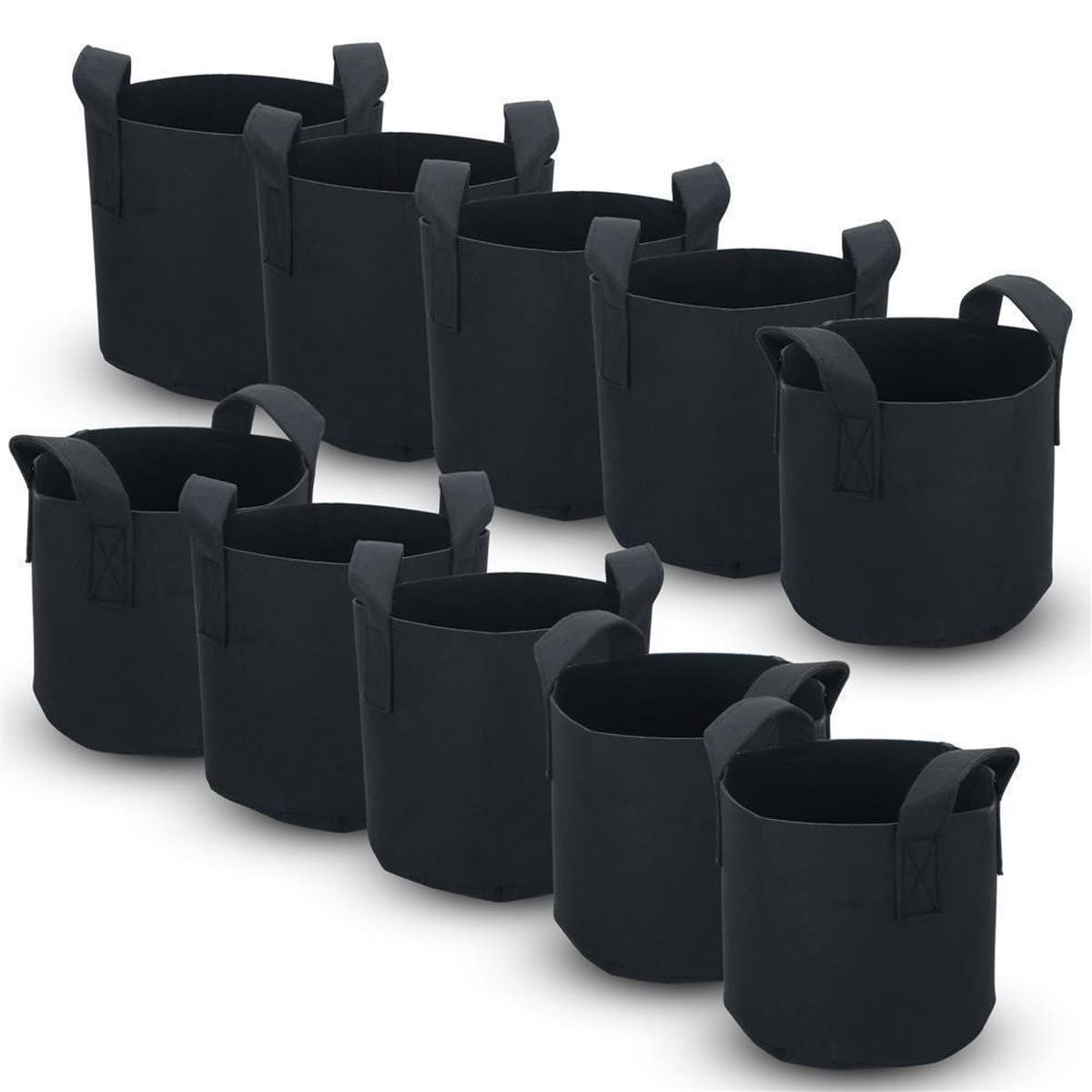 Bolsas de fieltro 75L para evitar raíces enrolladas y plantas marchitas en el jardín