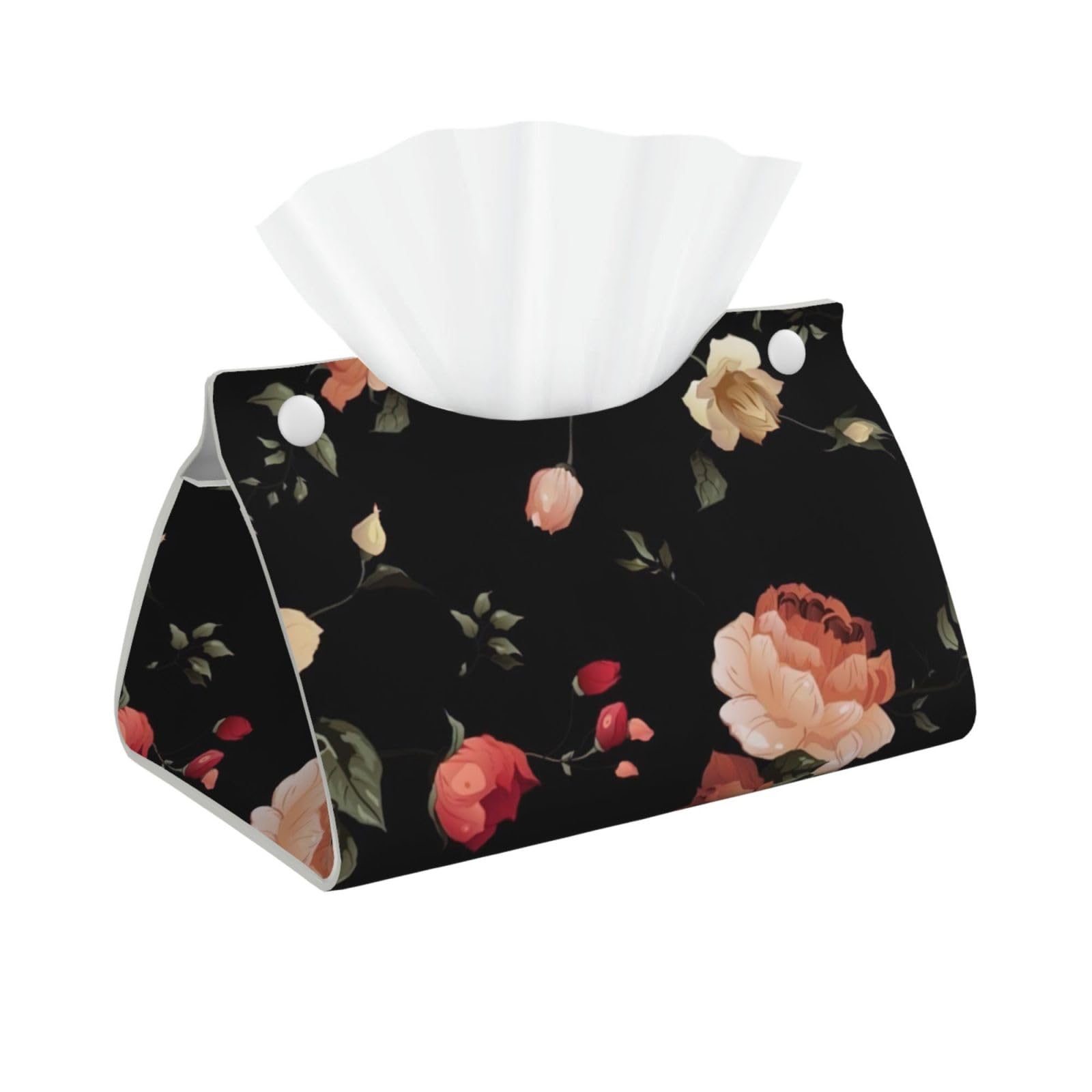Flowers (2) Print Long Tissue Box Cover Tissue Dispenser Box For Living Room, Office, Car, Bathroom