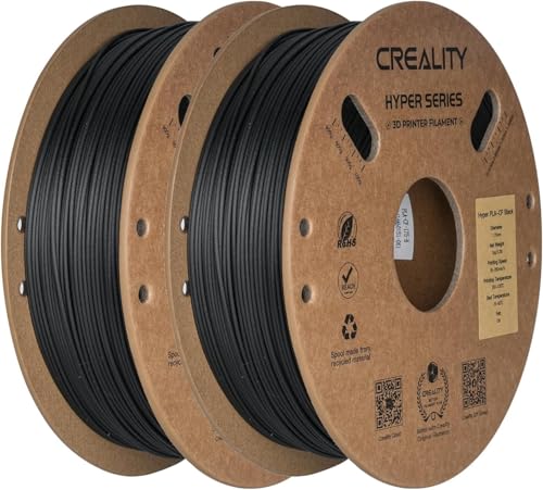 Creality PLA-CF Filament 1 75 mm Hyper Carbon Fiber Filled PLA für 3D Drucker Hochgeschwindigkeits und Hochtemperaturbeständiges hohe Geschwindigkeit 2kg Schwarz