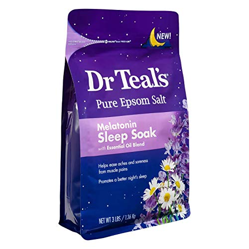 Dr Teal's Salt Bath Variety Gift Set (2 Pack, 3Lbs Ea.) - Relax & Relief Eucalyptus & Spearmint, Melatonin Sleep Soak - Essential Oils Blended With Pure Epsom Salt & Melatonin - Promotes Better Sleep #TOP3