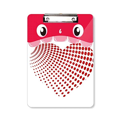Porte-bloc A4 à pois rouges Saint Valentin écritoire rigide