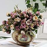 Üppige, weiche Blumen, ein natürliches und schönes Aussehen schaffen eine warme und romantische Atmosphäre für Ihr Zuhause oder Büro.
