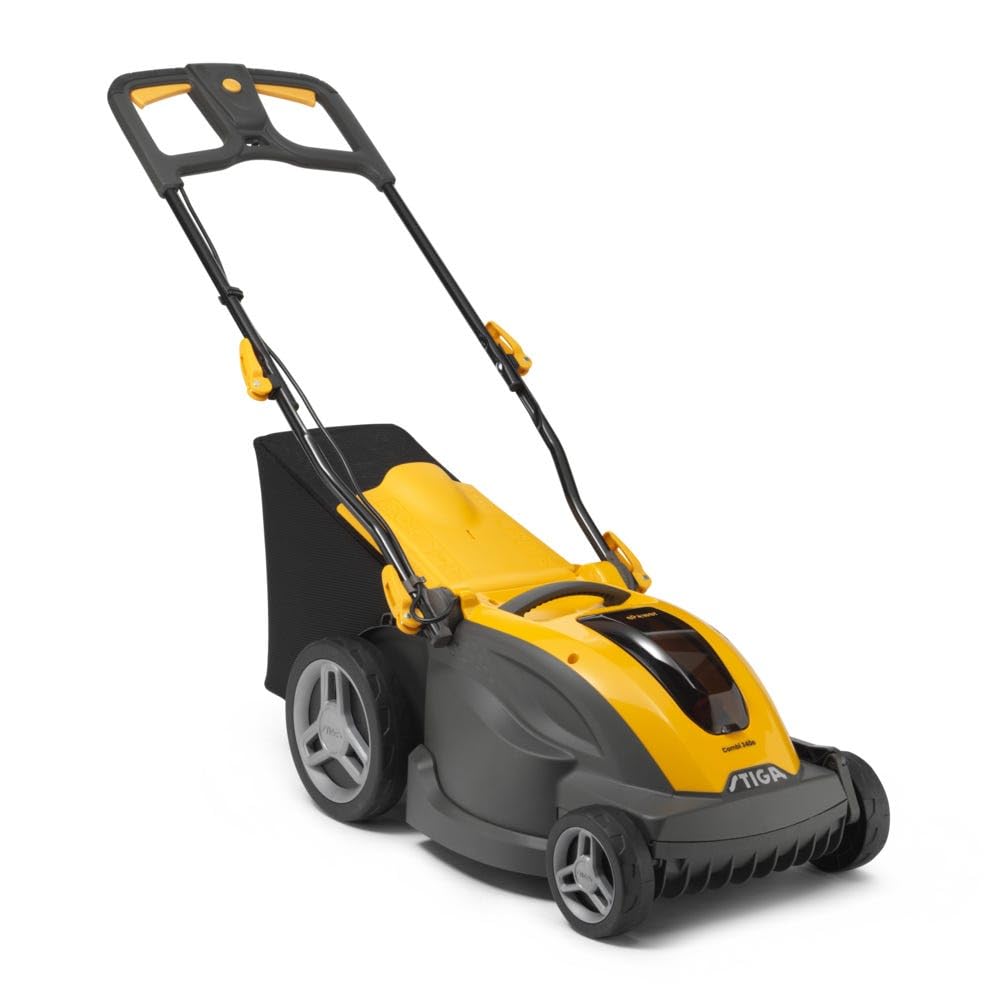STIGA Combi 340e Kit Akku-Rasenmäher, 48 V Akku 4 Ah + Ladegerät, 38 cm – Leicht, Klappbarer Holm – Rasenflächen bis 350 m²