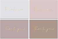 Vista 1 de 40 tarjetas de agradecimiento doradas con sobres, surtidos de tarjetas de agradecimiento, adecuadas para baby shower, despedida de soltera, bodas