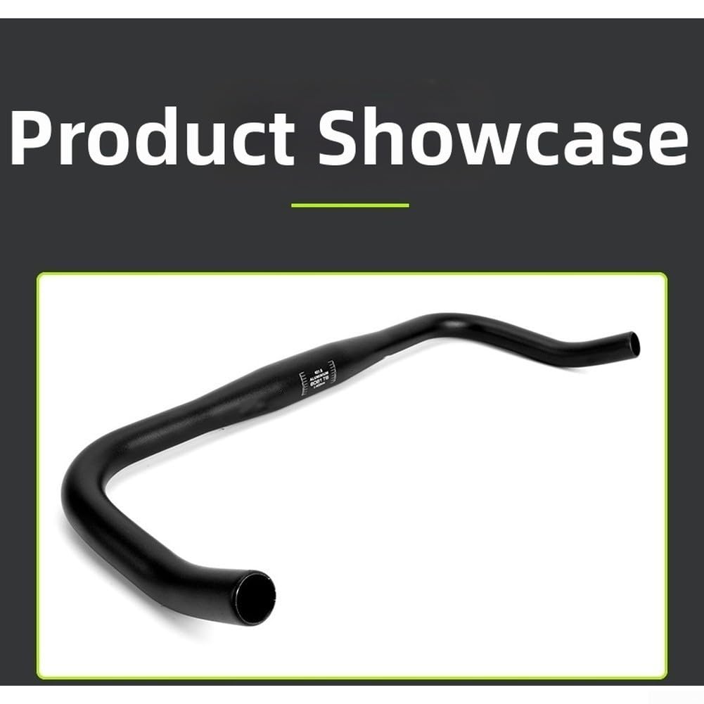 Bullhorn Manubrio in lega di alluminio da 31,8 mm per bici da strada, mountain bike, ergonomico, leggero, nero, componente per ciclismo (31,8 x 400 mm)