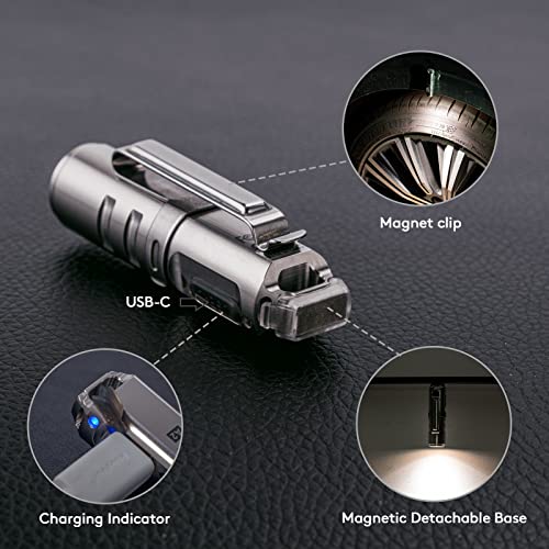 RovyVon A2 USB C Rechargeable Keychain Flashlight 650 Lumen Super Bright EDC Flashlight Water Resistant for Everyday Carry, Camping, Running, Hiking - Image 5