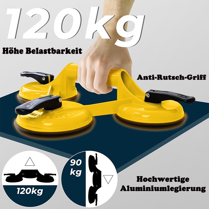 2x Saugheber Glassauger Saugnapfhalter 40 Kg Gummisauger | I6