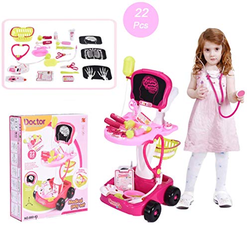 image for MORECON [US Fast Shipment] Doctor Cart for Toddlers Medical Kit Preten