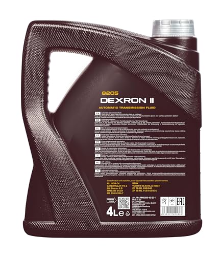 MANNOL | Aceite para Transmisión Automática Dexron II | MN8205-4 | 4L | Lubricante Mineral de Alta Eficiencia | Compatible con Vehículos GM y Otras Marcas