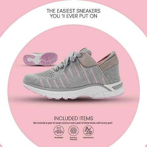 Image of ZEBA Hands Free Slip on Sneakers for Women - Step Up Your Comfort and Style with Perfect Walking Shoes and Fashion Sneakers