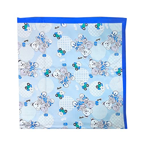 Image of Pookie Baby Sheet | Sheet for Kids | Rubber Sheet for Babies | Bed Wetting Protector | 90 x 135 cm | Blue Bear