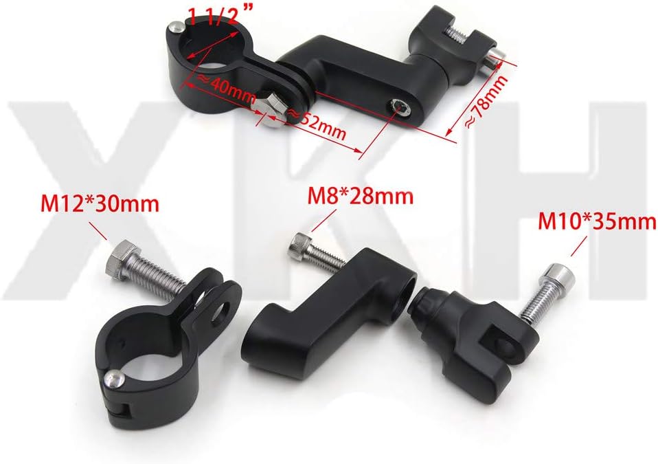 XKMT-Highway Clamps 1.5" 1 1/2" Large Foot Pegs Compatible With V-STAR Roadstar VULCAN Motorcycle [B012FGUVMS]