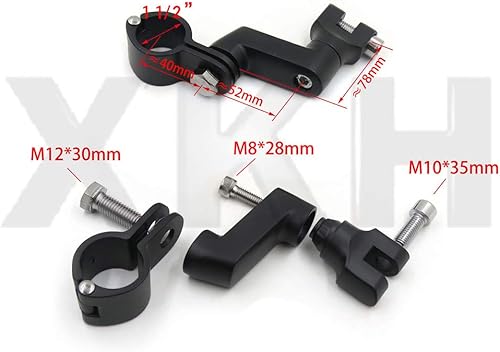 Miniatura 3 de XKH - Pinzas de pie grandes de 1.5 pulgadas, 1 1/2 pulgadas, compatibles con V-STAR Roadstar KAWASAKI VULCAN motocicleta [B01G3ELUTQ]