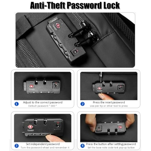 Ezyvac Backpack, Vacuum Seal Backpack with Pump, Large Capacity Travel Vacuum Bag with Combination Lock (Black)4