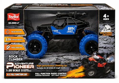 Image of Negi Rock Climber RC Car 1:20 Scale Off-Road Stunt Vehicle with Spray Function, LED Lights, 2x2 Drive, Rechargeable Battery for Kids