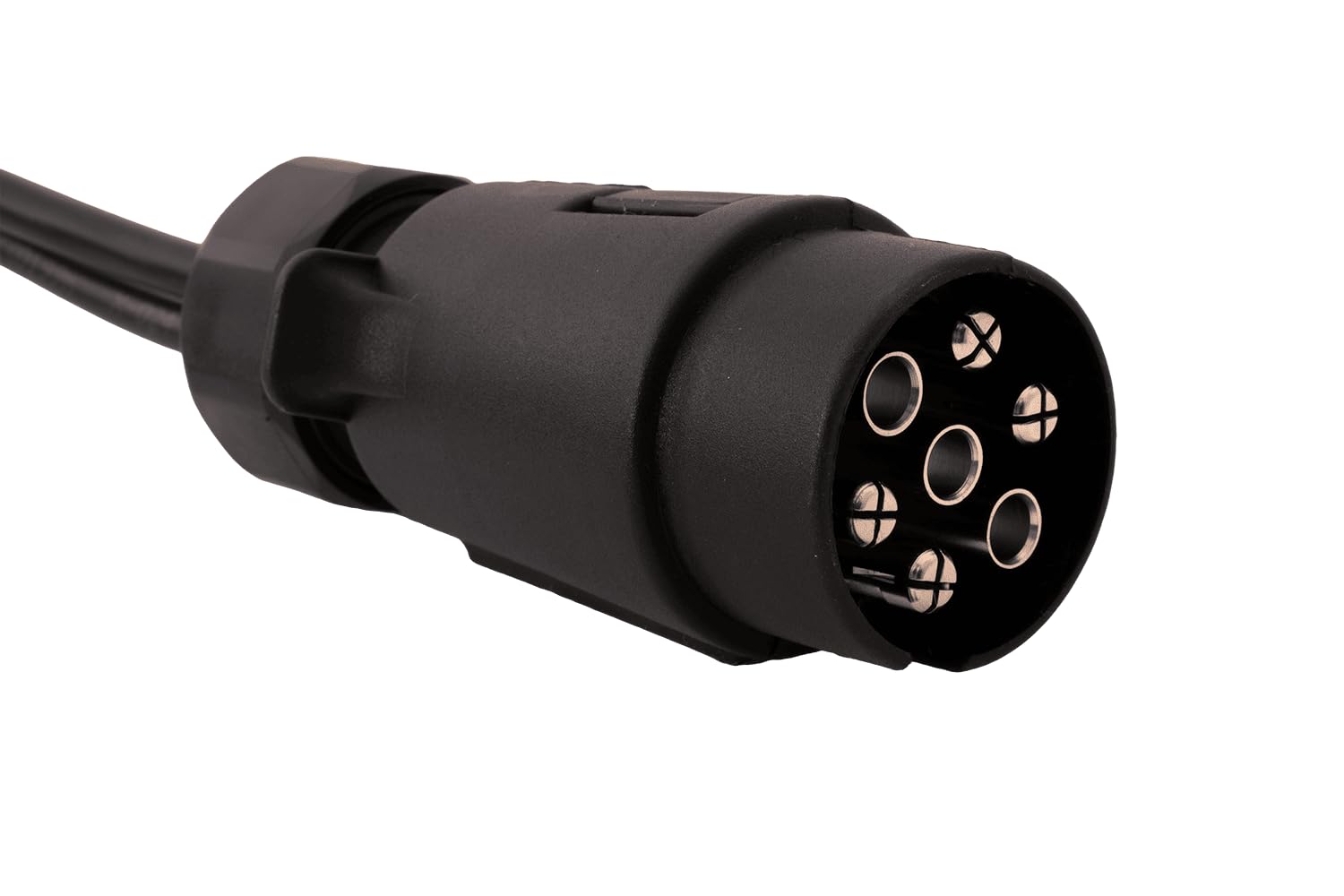 FRISTOM Anhänger Beleuchtungsset Rückleuchten FT-270 LED links rechts 12 V E9 EMV IP68 Bajonett 5 Pin mit Dreieckreflektor und MANTES Kabelbaum 5 m 7 Pin für Anhänger PKW