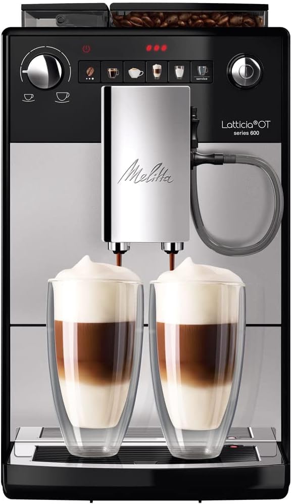 Melitta Latticia OT F300-101 Kaffeevollautomat mit LATTEperfection Milchsystem,1,5l, silber, Silber/Schwarz & Milchlanze für Kaffeevollautomaten, Edelstahl, Schwarz, 1er Pack – Bild 3